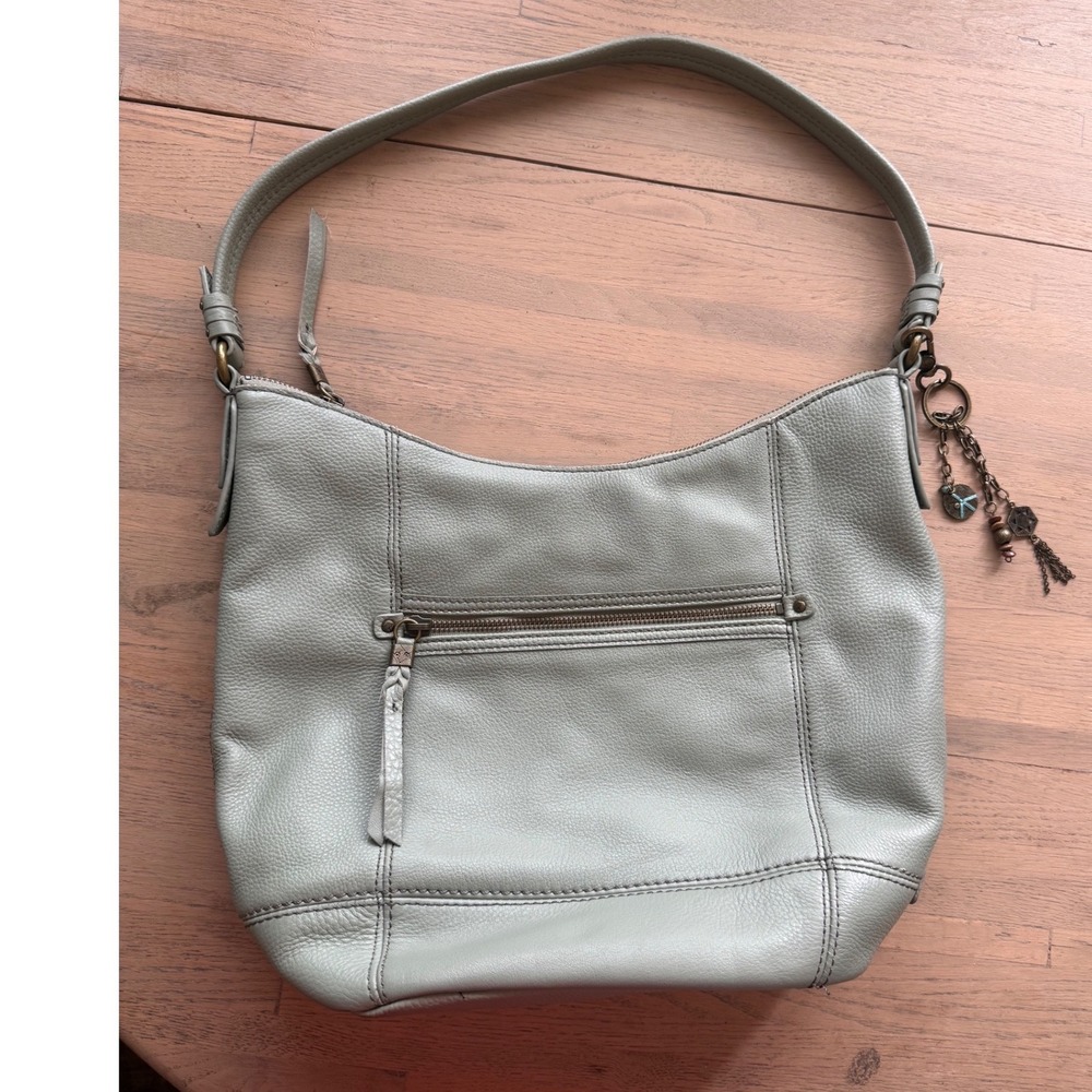 The Sak Sequoia Hobo Bag Sage Green Pebble Leather Shoulder Bag 1000057648